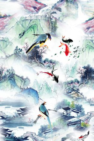 中国风印花华亿平台图片