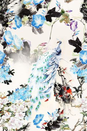 中国风印花华亿平台图片