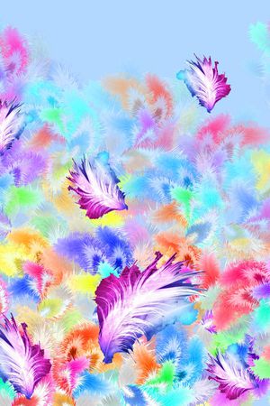 羽毛印花华亿平台图片