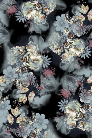 花卉印花华亿平台图片