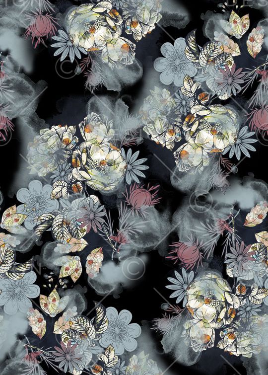 花卉印花华亿平台图片