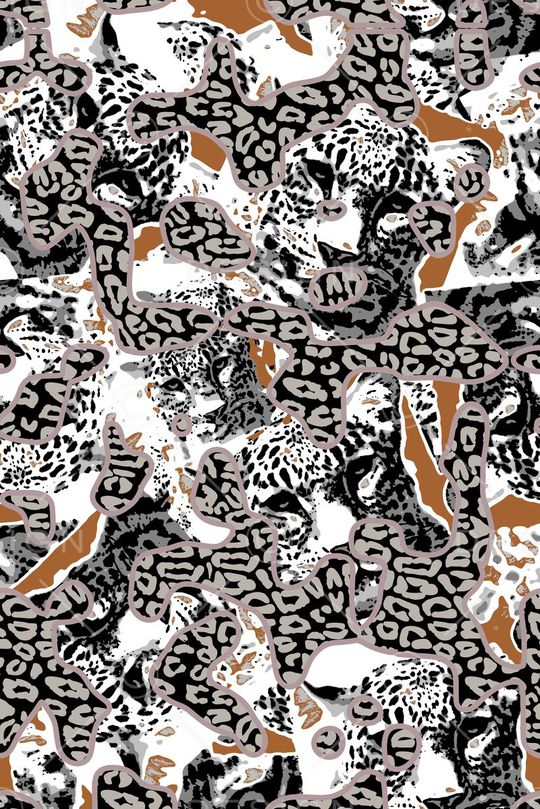 豹纹印花华亿平台图片