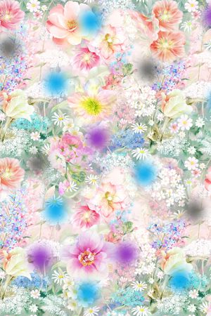 花朵集合印花华亿平台图片