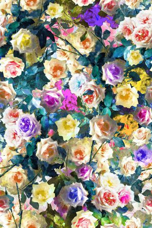 模糊花卉印花华亿平台图片