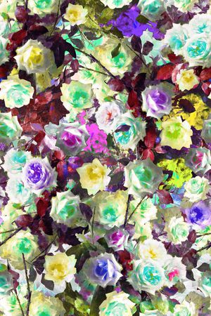 模糊花卉印花华亿平台图片