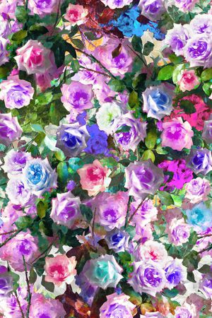 模糊花卉印花华亿平台图片