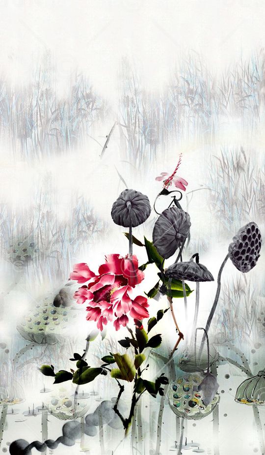 牡丹印花华亿平台图片