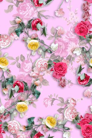 牡丹印花华亿平台图片