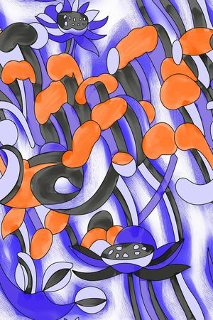 波浪条纹印花华亿平台图片