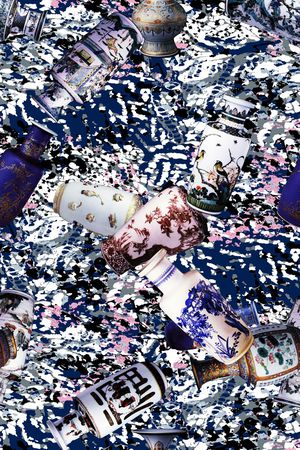 花瓶印花华亿平台图片