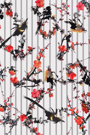 花卉印花华亿平台图片