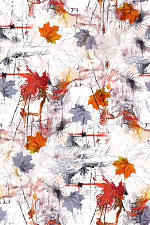 树叶印花华亿平台图片