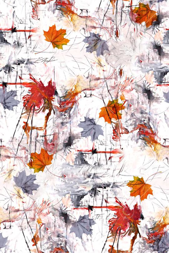 树叶印花华亿平台图片