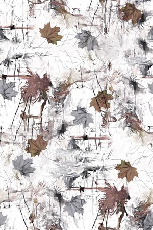 树叶印花华亿平台图片