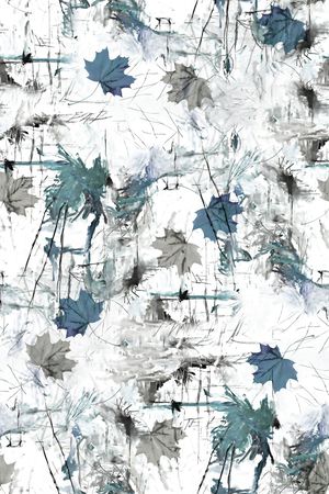 树叶印花华亿平台图片