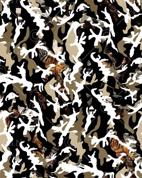 动物迷彩印花华亿平台图片