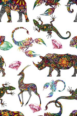 动物刺青印花华亿平台图片