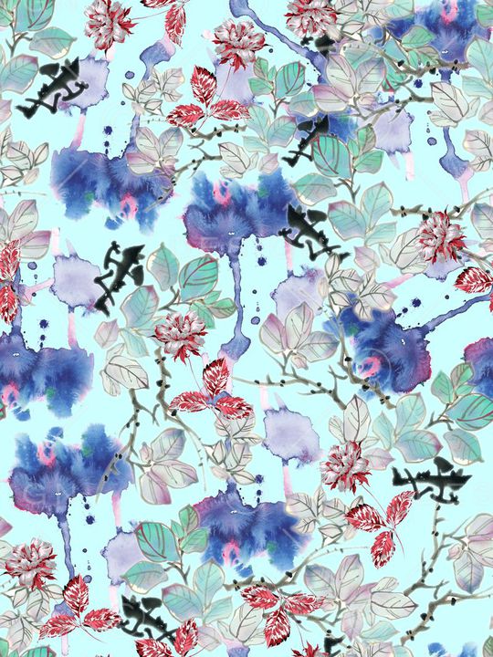 中国风印花华亿平台图片