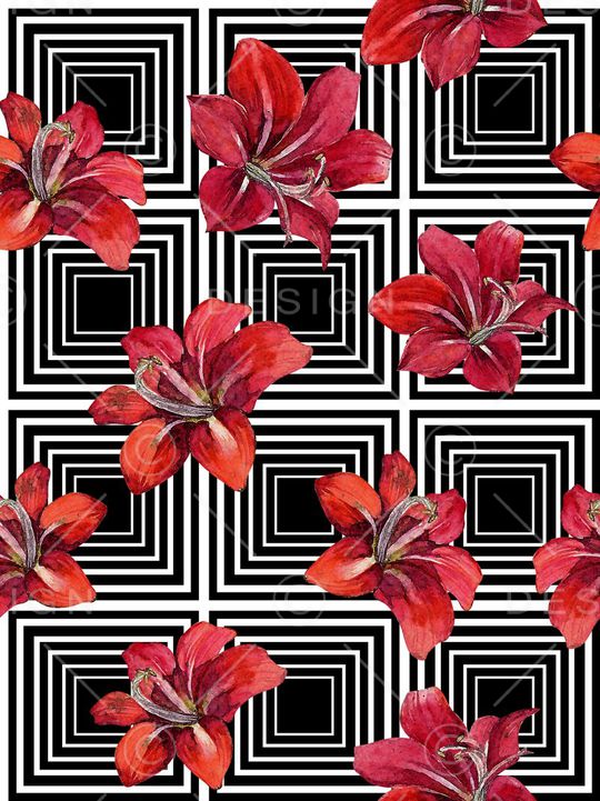 花卉印花华亿平台图片