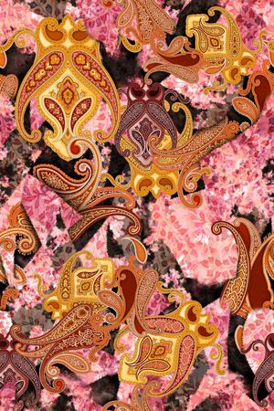 佩斯利印花华亿平台图片