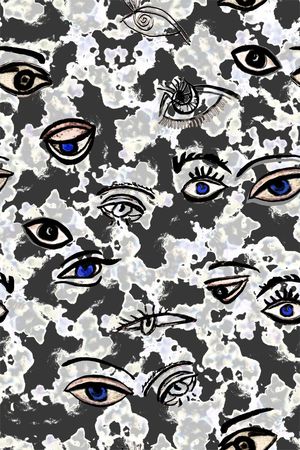 眼睛印花华亿平台图片