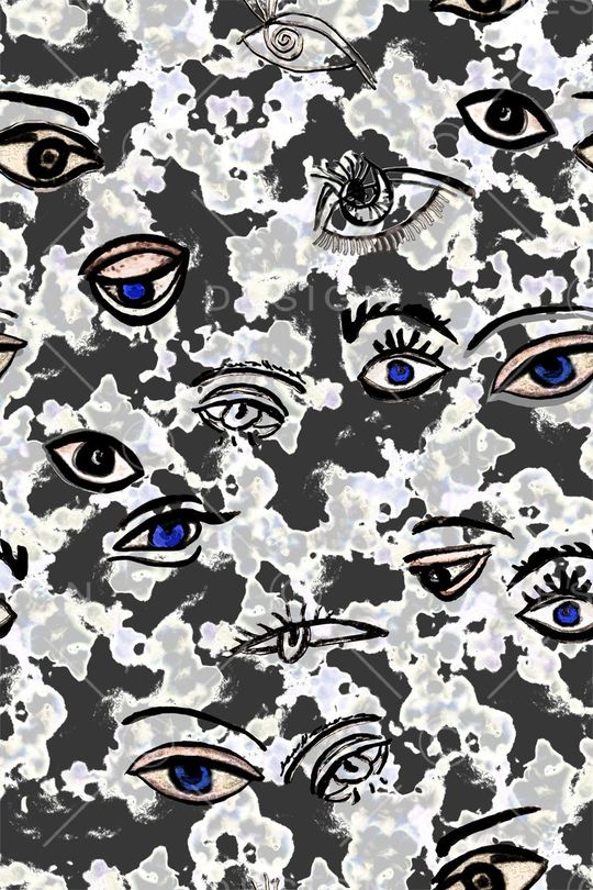 眼睛印花华亿平台图片