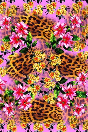 豹纹印花华亿平台图片