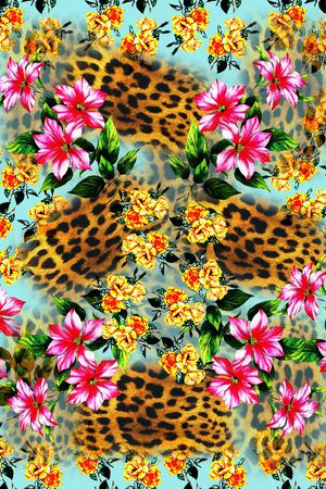 豹纹印花华亿平台图片