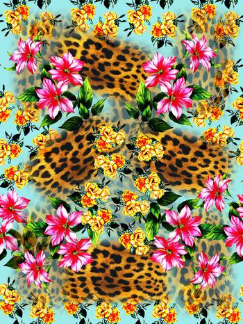 豹纹印花华亿平台图片