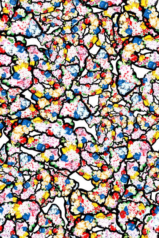 传统水彩花卉印花华亿平台图片