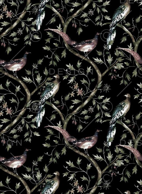 花鸟印花华亿平台图片