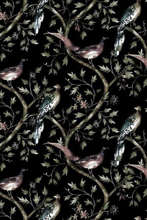 花鸟印花华亿平台图片