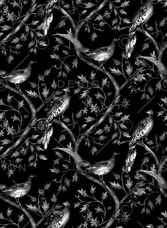 花鸟印花华亿平台图片