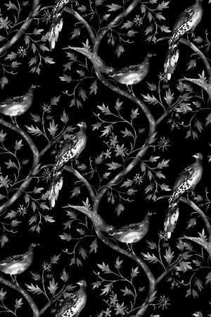 花鸟印花华亿平台图片