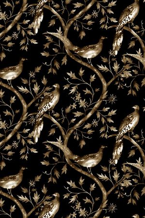 花鸟印花华亿平台图片