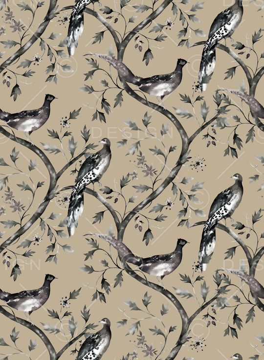 花鸟印花华亿平台图片