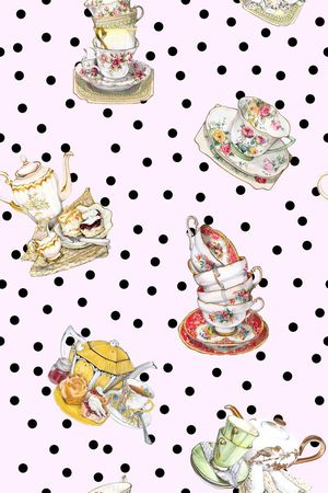 手绘器皿印花华亿平台图片