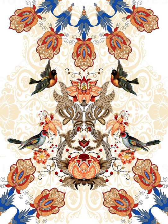 中国风印花华亿平台图片