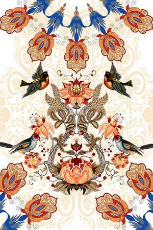 中国风印花华亿平台图片