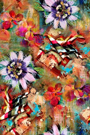 抽象印花华亿平台图片