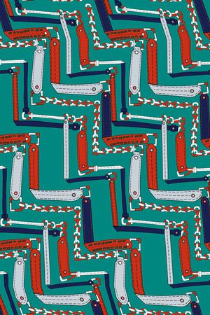 几何印花华亿平台图片