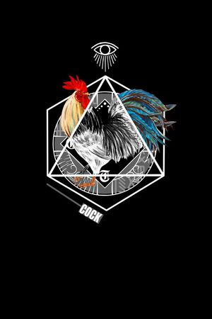 公鸡动物印花华亿平台图片