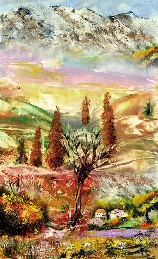 山村油画印花华亿平台图片