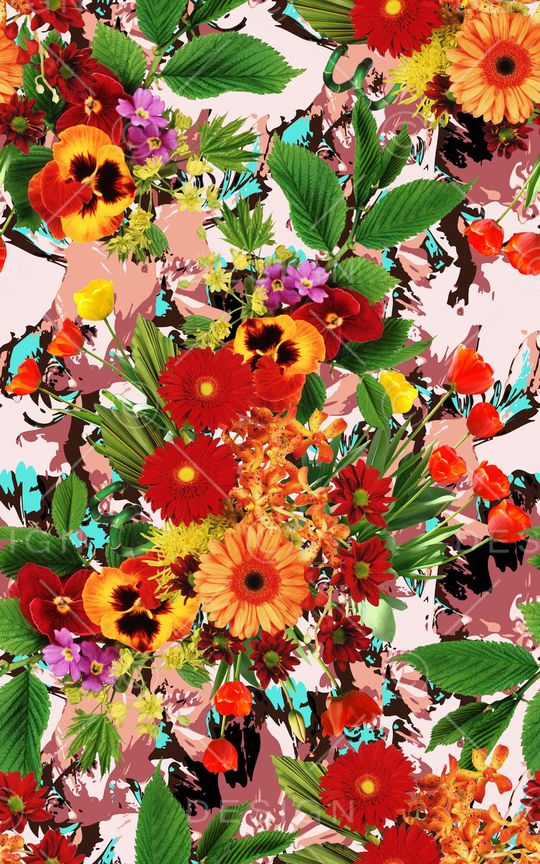 花朵印花华亿平台图片