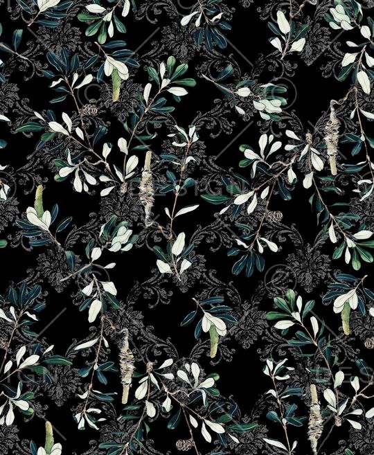 树叶印花华亿平台图片