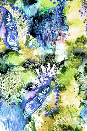 抽象印花华亿平台图片