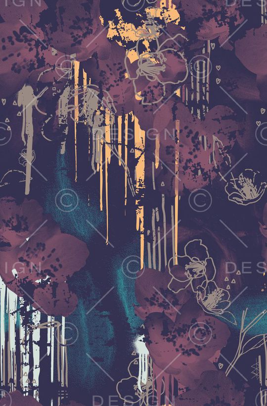 热带植物印花华亿平台图片