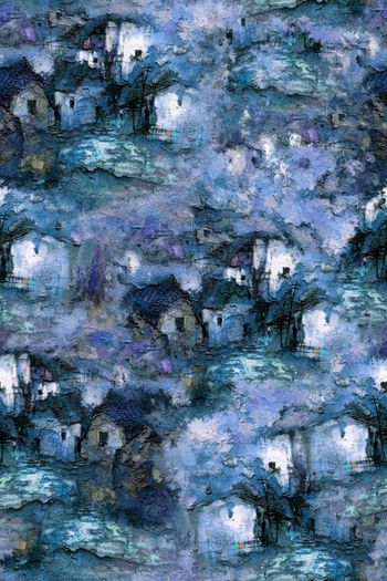 718042-20161010油画房屋-2