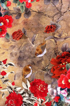 中国风印花华亿平台图片