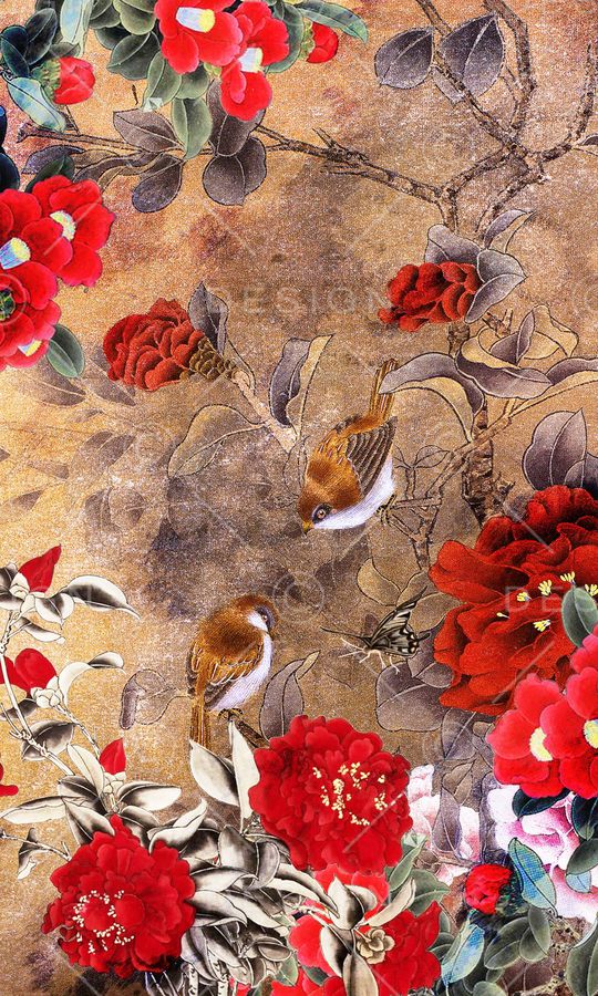 中国风印花华亿平台图片